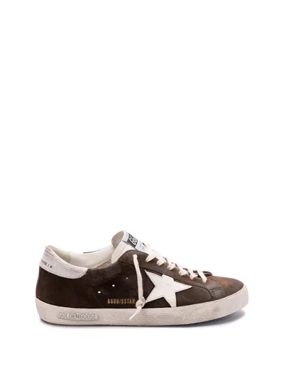 Golden Goose Super-star Suede Sneakers In Brown