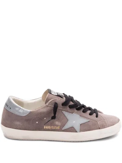 Golden Goose Super-star Sneakers In Cinder/quarry/silver Blue