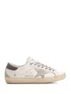 Golden Goose Super-star Leather Sneakers In Gray