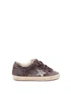 Golden Goose Star Detail Sneakers Featuring Contrast Stitching In Gray