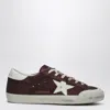 Golden Goose Super Star Sneakers In Bordeaux Glitter In Burgundy