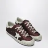Golden Goose Ball-star Leather-trimmed Glitter Sneakers In Red