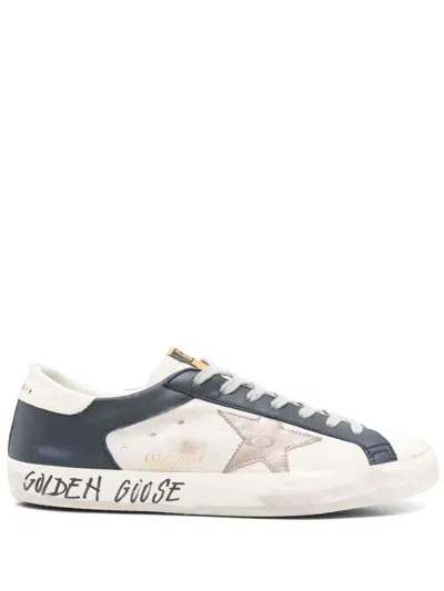 Golden Goose Super-star Sneakers In Nappa With Distressed Effect Shoes In White