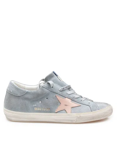 Golden Goose Super Star Suede Upper And Heel Leather Star In Gray