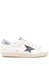 Golden Goose Super-star Sneakers In Vintage Effect Leather With Glittered Star And Glycine Leather H In Multi
