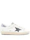 Golden Goose Super-star Sneakers In Vintage Effect Leather With Glittered Star And Glycine Leather Heel Tab