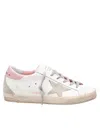 Golden Goose Super-star Sneakers In Nappa Leather With Suede Star And Pink Leather Heel Tab Shoes In Multi