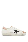 Golden Goose Deluxe Brand Women Super-star Classic With List Low-top Leather Sneakers In Milk/pink/dark Blue (white)
