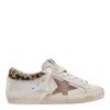 Golden Goose Super Star Calf Hair And Suede-trimmed Distressed Leather Sneakers In Multi