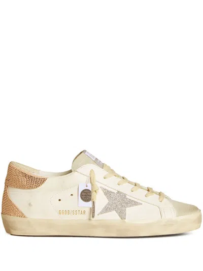 Golden Goose Super Star Sneakers In White/ive/crystal/light Peach