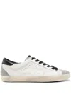 Golden Goose 'superstar' White Low Top Sneakers With Logo Patch On The Tongue And Logo Lettering On The Side In Neutrals