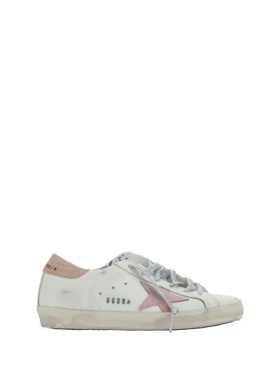 Golden Goose Super Star Sneaker In Optic White/antique Pink/nougat