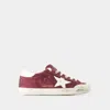 Golden Goose Super Star Sneakers In Bordeaux Glitter In Red