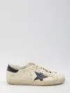 Golden Goose Superstar Sneakers In Beige Leather In Yellow