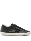 Golden Goose Textured Star Design Sneakers With Sparkling Accents In Schwarz