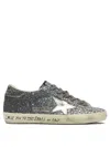 Golden Goose Super-star Classic With List Glitter Upper Toe Tongue And Heel Laminated Star Sneakers Grey In Silver