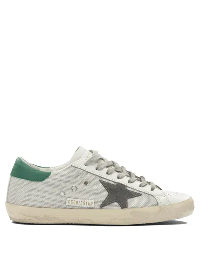 Golden Goose Superstar White Low-top Sneaker With Star Patch On The Side And Lettering Logo In Leather Man