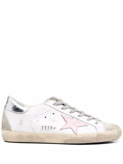 Golden Goose Super-star Trainers In Silver