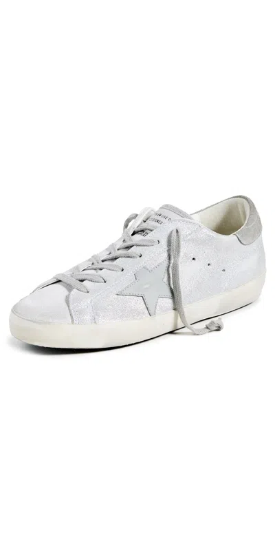 Golden Goose Super-star Sneakers Silver White/silver Sconce