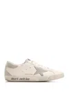 Golden Goose Super-star Nappa Upper Nabuk Star Suede Tongue Heel And Spur In White