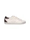 Golden Goose Women 'super-star' White Low Top Sneakers With Embossed Logo And Contrasting Heel In Le In White