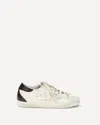 Golden Goose Women 'super-star' White Low Top Sneakers With Embossed Logo And Contrasting Heel In Le In White