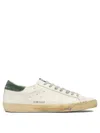 Golden Goose Super Star Leather Upper Toe And Tongue Suede Heel Sneakers Grey In White