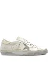 Golden Goose Super Star Leather Upper Laminated Star And Heel Glitter Edge In White