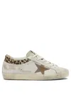 Golden Goose Super Star Calf Hair And Suede-trimmed Distressed Leather Sneakers In Multi