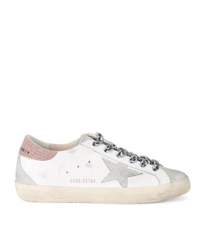Golden Goose Superstar Leather Upper And Heel Suede Star And Spur Cream Sole Sneakers In Multi