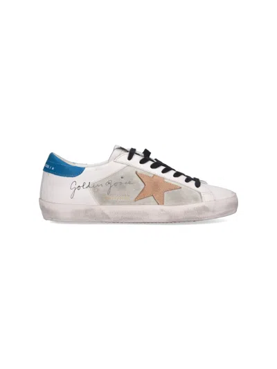 Golden Goose Super-star Double Quarter Sneakers For Men In White