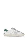 Golden Goose 'super-star' White Low Top Sneakers With Embossed Logo And Contrasting Heel Tab In White