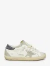Golden Goose Glitter Effect White Sneakers In White