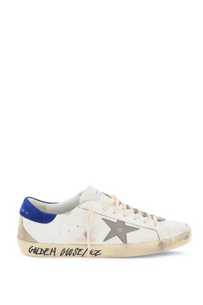 Golden Goose Super Star Sneakers In White Grey Bluette Beige (white)