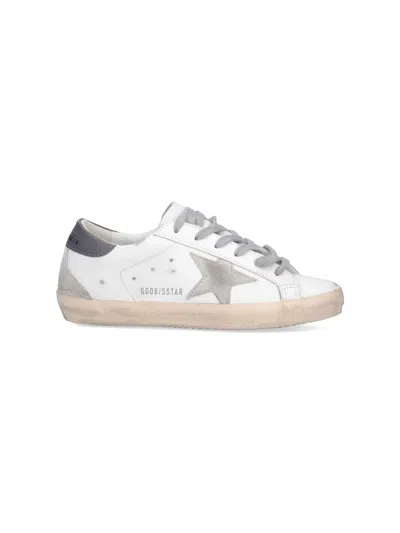 Golden Goose Super Star Sneakers In White/ice/dark Gray