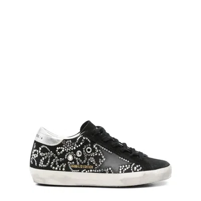 Golden Goose Super Star Sneakers With Soft Suede Upper In Black