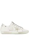Golden Goose Super-star Leather Upper Suede Star Piper Print Heel Shoes In White