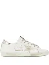 Golden Goose Stardan Sneakers With Silver Metallic Leather Star And Heel Tab In White