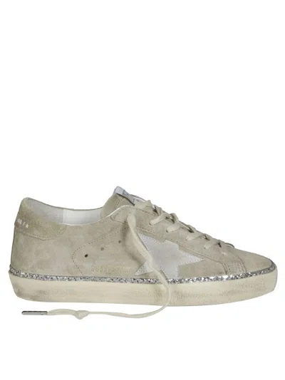 Golden Goose Super Star Soft Suede Sneakers In Gray