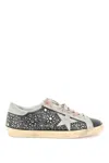 Golden Goose Super-star Studded Sneakers With In Black