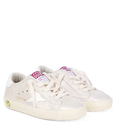 Golden Goose Kids' Super-star Suede Sneakers In Sand