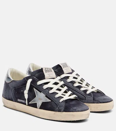 Golden Goose Super Star Suede Sneakers In Black