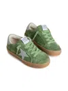 Golden Goose Super Star Suede Sneakers In Green