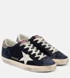 Golden Goose Super Star Suede Leather Sneakers In Blue