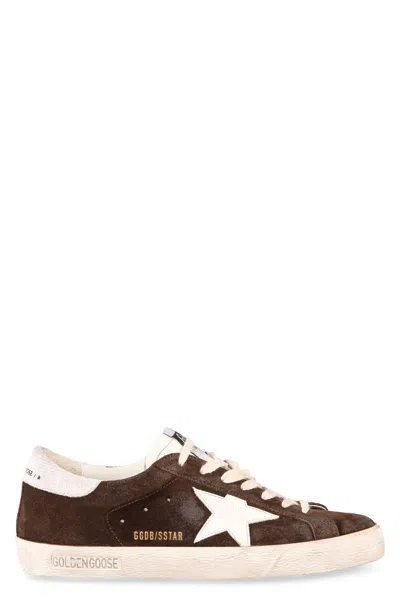 Golden Goose Super-star Classic With List Suede Upper Leather Star And Heel In Brown