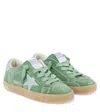 Golden Goose Super Star Suede Sneakers In Green