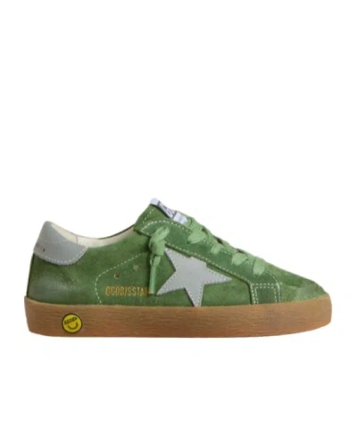 Golden Goose Super Star Suede Sneakers In Green