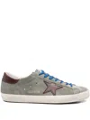 Golden Goose Super-star Suede Upper And Toe Leather Star And He In Green