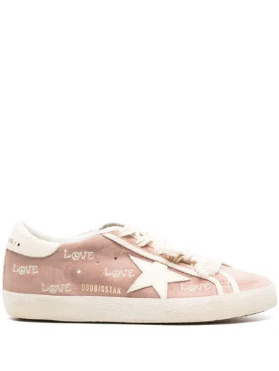 Golden Goose Super Star Suede Sneakers In Pink