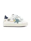 Golden Goose Super Star Touch-strap Sneakers In White